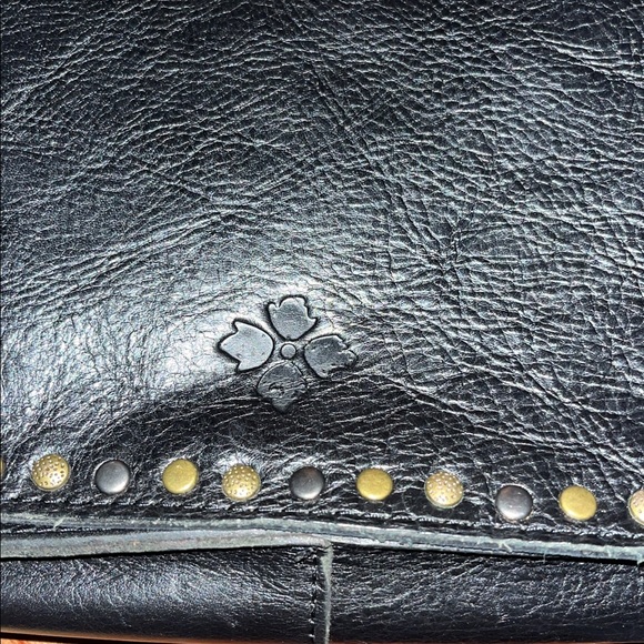 Patricia Nash Black leather Vitelli flap crossbody purse - Picture 9 of 11